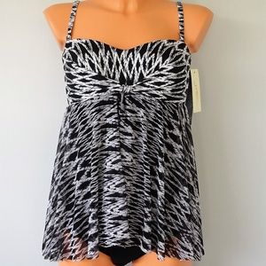 GOTTEX Shibori Ikat Flyaway One Piece Swimsuit 12